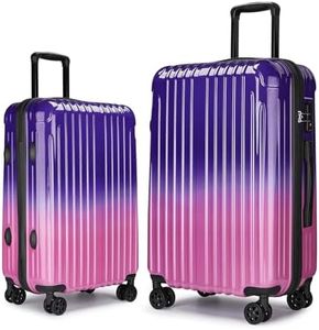 VIVIcity Carry on Luggage 2 Sets(20in/24in) with Spinner Wheels, Lightweight PC+ABS Hard Shell Suitcases, Expandbale Storage & TSA Aprovel Lock