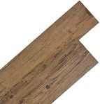 vidaXL PVC Flooring Planks in Walnut Brown - Durable, Self-Adhesive, Easy-to-Install, Allergy and Mildew Resistant, Meets European Standards, 2.51 m² Coverage