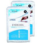 Aller-Ease Evercool Cooling Pillow Protector, Standard/Queen-2 Pack, 58% Polyester 40% PE, White