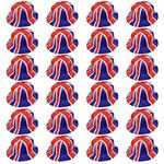 24X UNION JACK PLASTIC BOWLER HAT JUBILEE PARTY BRITISH FANCY DRESS MENS & LADIES