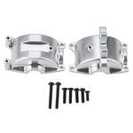 Drfeify RC Car 1/18 Front & Rear Gear Box Mount Upgrade Accessory for WLtoys A959 A979 A969 (Silver)