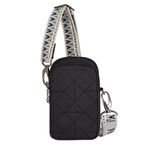 Travelon Unisex's Anti-Theft Boho 2 Compartment Phone Crossbody, Black, One Size