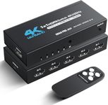 Tobo HDMI Switch 5 in 1 Out 4K@60Hz,Tobo HDMI Switcher with IR Remote, 5 Port HDMI Selector Box Support HDMI2.0, Dolby Vision/Atmos, HDR10 for X-Box, Switch, PS5/4, Ro-ku, FireStick TD-879H