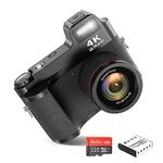 4K Digital Camera for Photography, 48MP Vlogging Camera for YouTube with 32GB SD Card, 3" LCD Screen, Anti-Shake,18X Digital Zoom,Compact Point and Shoot Digital Cameras for Travel