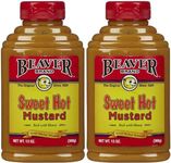 Beaver Brand Sweet Hot Mustard, 13 oz Squeezable Bottles, 2 pk