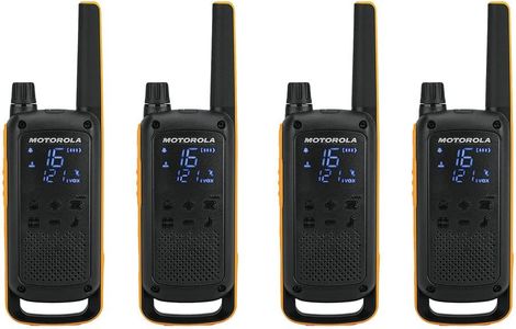 Motorola T82 Extreme Walkie Talkie Set – 4-Pack, Long Range