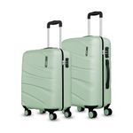 Safari Persia 8 Wheels Set of 2, Cabin & Checkin Trolley Bags Hard case Polycarbonate 360 Degree Wheeling System Luggage, Travel Bags, Suitcase for Travel, Trolley Bags for Travel, Jade Green