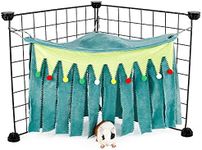 ONEJU Guinea Pig Hideout, Hideout for Guinea Pig, Guinea Pig Hideouts, Guinea Pig Cage Accessories for Guinea Pig, Bunny, Hamster, Chinchilla, Rabbit Without Metal Fences - Green