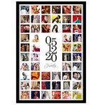 Color Splash Wooden Photo Frame Collage Of Images For Anniversary, Birthday (Black), Tabletop, Rectangular