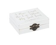 Cypress Home I Have Found The One Whom My Soul Loves - Song of Solomon 3:4 Mr. and Mrs. Wooden Ring Holder Decorative Box - 5" W x 6" D x 2" H