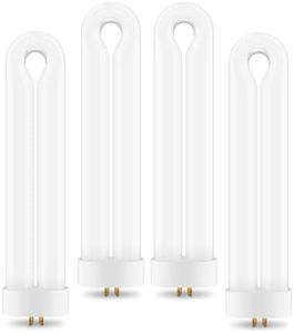 PACETAP 4 Pack Replacement Bulbs FUL15W BL with 4 Pin Base, Indoor Outdoor 15W U Shape Lamp Tube Compatible with T6 T8 T9