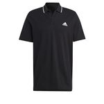 adidas Men's Essentials Piqué Small Logo Polo Shirt, Black, XL