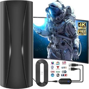 5000+ Miles Range TV Antenna,2026 Digital TV Antenna Indoor Outdoor with Strongest Amplifier, 360°Reception HDTV Antenna for Local Channels for Smart TV and Old TVs-38ft Coax Cable-Support 8K 4K 1080p