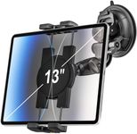 woleyi Car Tablet Holder Windshield - [95mm Strongest Suction Cup] Window Dashboard Car Tablet Mount for Trucks/Vehicles with 1/4'' Screw Tip, for 4-12.9" iPad Pro Air Mini, Galaxy Tab, iPhone, Camera