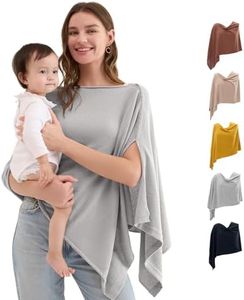 Momcozy Nursing Cover for Breastfeeding, Breathable Soft Privacy Poncho, Multi-Use Nursing Shawl, Portable Breast Feeding Covers for Women, Includes Laundry Bag