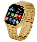 NEXATECH Golden Smart Watch HD Display Metal Chain & 100+Sports Mode & Multi Watch Faces, Long Battery Life Bluetooth Calling Watch, Gifting & Luxury Smartwatch for Men & Women-Gold