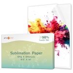 HTVRONT Sublimation Paper 8.5x14 Inch - 120 Sheets Fast-drying & Heavy-duty Sublimation Paper for T-shirts, Tumblers, Mugs (8.5x14/125g)