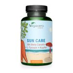 Vegavero Tanning Capsules | Beta Carotene, Vitamin E, L-Tyrosine, Copper, Zinc & Olive Leaf Extract | Flavonoids | Lycopene | Skin Protection Support | NO Additives, Lab-Tested | Vegan