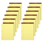 TOPS The Legal Pad Legal Pad, 8-1/2 x 11-3/4 Inches, Perforated, Canary, Legal/Wide Rule, 50 Sheets per Pad, 12 Pads per Pack (75351)