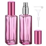 Segbeauty 2pcs Travel Perfume Bottle, 20ml Mini Perfume Refillable Bottle Empty, Portable Leakproof Glass Atomizer Sprayer for Perfume Cologne Fine Mist Sprayer Travel Kit Makeup Spray Bottles Set