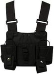 Wireless PROTECH MOLLE Advanced Tactical Chest Vest with Adjustable Pockets, Black, One Size