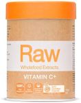 Amazonia Raw Wholefood Extracts Vitamin C+ - Certified Organic Vitamin C for Immune Support, Collagen Health & Skin Vitality, Non-Synthetic, Plant-Based, Gut Health & Prebiotic Supplement, 120g