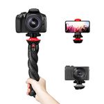 Flexible Tripod for iPhone, Fotopro Phone Tripod with Universal Phone Clip, Bendable Smartphone Camera Tripod Stand, Compatible with Digital Camera, Sports Camera, for Vlogging Tiktok Video