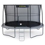 Jumpking 7ft x 10 ft/ 8ft x 11.5ft / 9ft x 13ft Oval Pro Trampoline With Safety Enclosure Net & Ladder ❘ Outdoor Garden Trampoline For Adults & Kids With 110gsm Polyethylene Net, Hard Wearing Surround