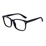 OCCI CHIARI Blue Light Blocking Glasses for Men Rectangle Mens Glasses A Series Vintage Computer Glasses (Black,0)