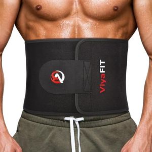 Viyafit Waist Trimmer Belt, Premium Waist Trainer for Women & Men Weight Loss Red