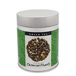 The Exotic Teapot - Supreme Jasmine Pearls Tea, 75g Tin, Premium Hand-Rolled Green Tea, Scented with Real Jasmine Blossoms