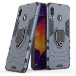 zivite Hybrid Armor Shockproof Soft TPU and Hard PC Back Cover Case with Ring Holder for Vivo V11 - Armor Grey