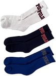 Ralph by Ralph Lauren Men'S Polo 3 Pack Sport Athletic Socks(White,Navy,Blue), One Size (ZP821425PKN), Multi, One Size