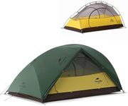 Naturehike Star River Tent 20D Silicone Fabric Ultralight 2 Person Double Layers Aluminum Rod Camping Tent(210T Forest Green)