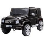 HOMCOM Mercedes Benz G500 Licensed 12V Kids Electric Ride On Car Toy with Parental Remote Control Battery-powered 2 Motors Music Lights MP3 for 3-8 Years Old Black