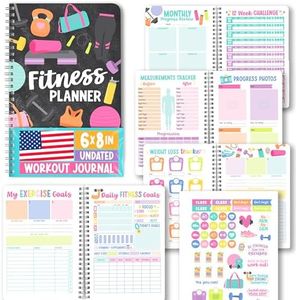 Hadley Designs Fitness Journal for Women - Workout Journal for Women, Fitness Planner for Woman, Workout Log Book, Undated Gym Journals & Exercise Journals, Health Notebook, Graduation 2026 Gifts