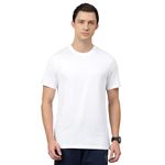 Van Heusen Men's Solid Regular Fit T-Shirt (IHTS1LWHE60052_White