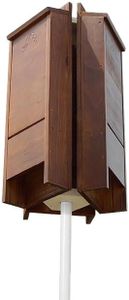 BestNest Premium Stained Triple Bat House Kit, 195 Bats