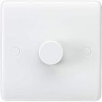 Knightsbridge CU2161 CU Dimmer, 230 V, White, Curved Edge