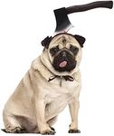 Faxianther Bloody Axe Halloween Costume Pet Headband Scary Cat Dog Headdress Adjustable Head Band Cosplay Party Puppy Headwear Pet Dress-Up Costumes Accessories Trick Props