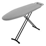 Ironing Board Full Size, RAINHOL 43"x13" Heavy Duty Compact Iron Board with Iron Rest, Height Adjustable Sturdy Iron Stand, Grey Cover with Extra Thick Padding