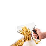 Met Lux French Fry Scoop, 1 Heavy-Duty Popcorn Scooper - with Right Handle, Serve Chips, Candy, Ice, or Dry Goods, Stainless Steel Fry Bagger, Corrosion-Resistant, for Commercial Use - Restaurantware