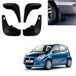 Auto Pearl Car Heavy Duty Cup Type Mud Flaps Splash Guards || O.E Type Custom Front and Rear Mud Flap Guard Set for -Ritz (Set of 4pcs) - Black