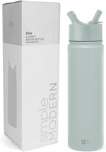 Simple Modern Water Bottle with Straw | Insulated Stainless Steel for Sports Gym | Summit Collection | 22oz | Sea Glass Sage