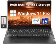 Lenovo V15 Gen 4 15.6" FHD Business Laptop, Intel i5-13420H, 40GB RAM, 2.16TB Storage (2TB SSD+160GB Docking Station Set), ‎Intel UHD Graphics, Webcam, Win 11 Pro, Black