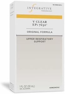 Integrative Therapeutics V Clear EPs 7630 Drops - Relief from Discomfort from Throat, Nasal & Bronchial Irritations - Upper Respiratory Support During Common Cold for Children 13+ and Adults - 1 fl oz