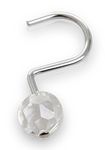 BINO Quartz Chrome Shower Curtain Hooks