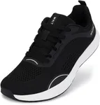 WHITIN Mens Zero Drop Wide Width Toe Box Road Running Shoes Size 8 Slip Resistant Lightweight Tennis Athletic Sports Walking Training Male Black White 41