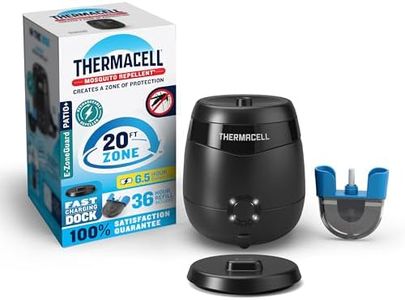 Thermacell Mosquito Repellent E-Series Rechargeable Repeller; Patio Shield 20’ Mosquito Protection Zone; Includes 36-Hr Repellent Refill; No Flame or Scent; Bug Spray and Bug Zapper Alternative