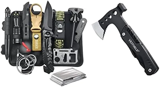 Gifts for Men Dad Husband, Survival Gear and Equipment 12 in 1, Survival Kit,Survival Gear and Equipment, Unique Hunting Fishing,Cool Gadgets, Multitool Axe